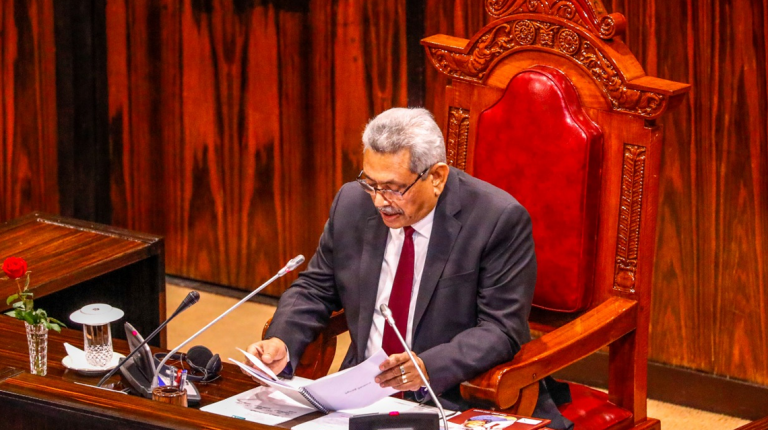 Presenting the policy statement of the government by President Gotabaya Rajapaksa