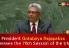 President Gotabaya Rajapaksa addresses the 76th Session of the UNGA