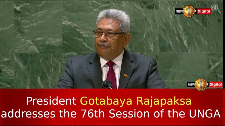 President Gotabaya Rajapaksa addresses the 76th Session of the UNGA