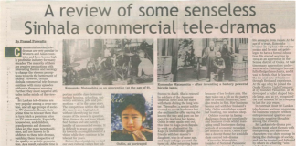 A review on Sinhalese commercial television dramas