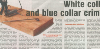 Corruption, White collar crimes and blue collar crimes!