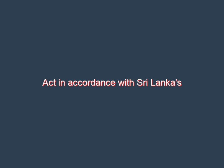 Act in accordance with Sri Lanka’s constitution, EU tells Sri Lanka Govt