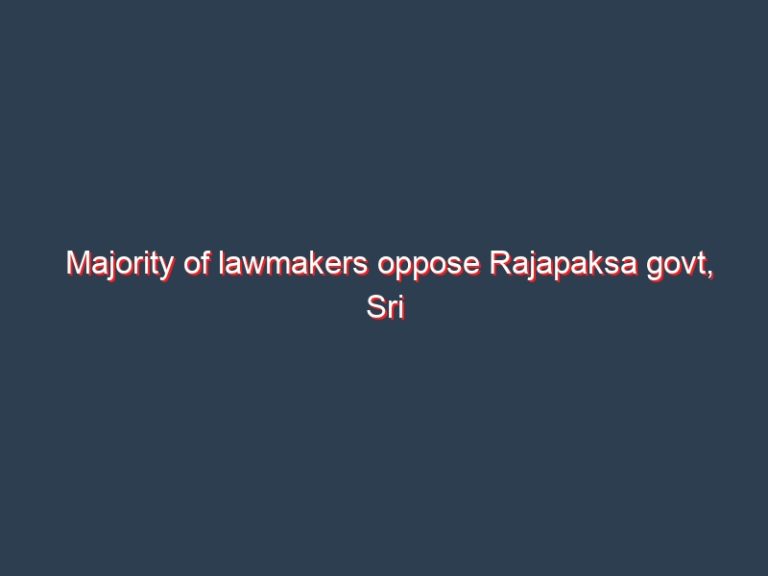 Majority of lawmakers oppose Rajapaksa govt, Sri Lanka parliament speaker says