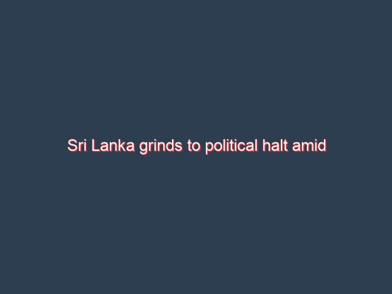 Sri Lanka grinds to political halt amid parliamentary chaos