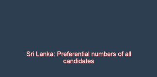 Sri Lanka: Preferential numbers of all candidates gazetted; (Gazette attached)