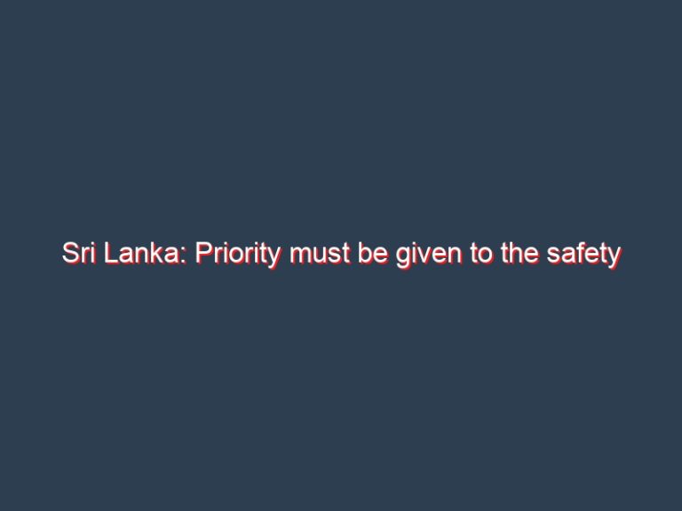 Sri Lanka: Priority must be given to the safety and the health of the people instead of holding the elections.- TNA