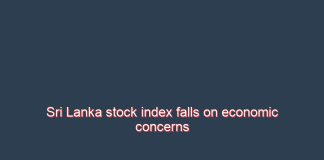 Sri Lanka stock index falls on economic concerns amid foreign selling