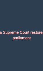 Sri Lanka Supreme Court restores sacked parliament