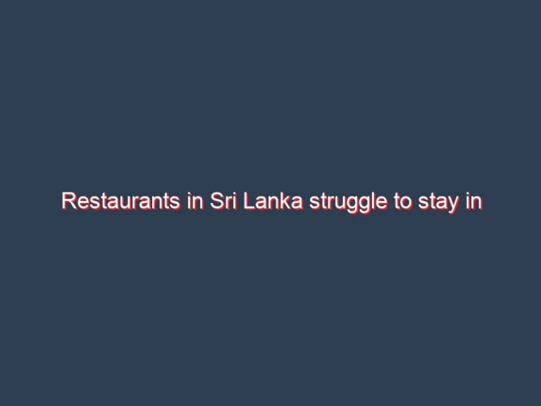 Restaurants in Sri Lanka struggle to stay in business as LP gas shortages worsen