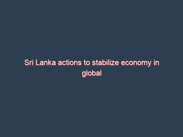 Sri Lanka actions to stabilize economy in global turmoil: Cabraal
