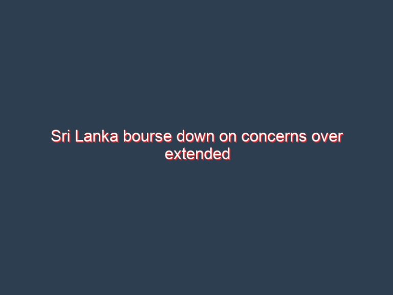 Sri Lanka bourse down on concerns over extended power cuts, economic concerns