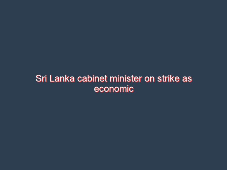 Sri Lanka cabinet minister on strike as economic crisis sparks ruling coalition squabble