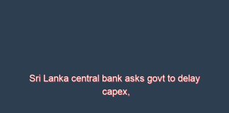 Sri Lanka central bank asks govt to delay capex, raise taxes, sell assets to slow forex crisis