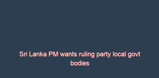 Sri Lanka PM wants ruling party local govt bodies to turn off street lamps