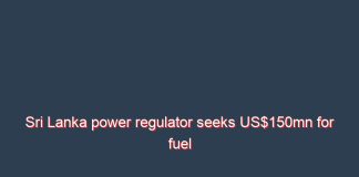 Sri Lanka power regulator seeks US$150mn for fuel for 60-days