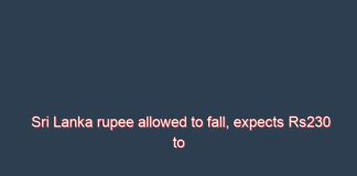 Sri Lanka rupee allowed to fall, expects Rs230 to dollar rate: Central Bank