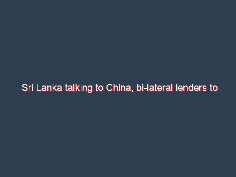 Sri Lanka talking to China, bi-lateral lenders to reprofile debt: Minister