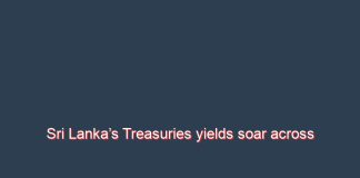 Sri Lanka’s Treasuries yields soar across maturities, one year up 142-bp