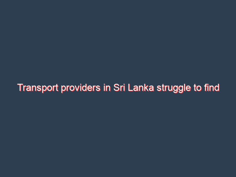 Transport providers in Sri Lanka struggle to find fuel amid shortage