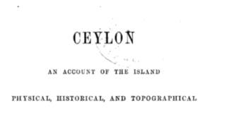 Ceylon – An Account of the Island