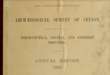 Report on the archaeological survey of Ceylon 1905