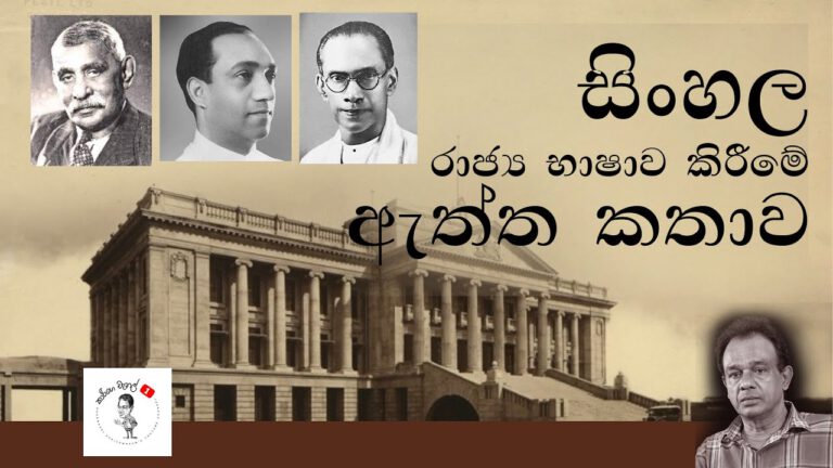 සිංහල රාජ්‍ය භාෂාව කිරීමේ ඇත්ත කතාව