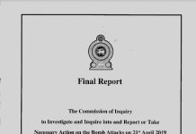 Commission Report of Bomb Attack on 21st April 2019